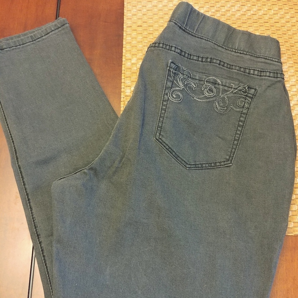 Suzanne Betro Charcoal Jean jeggings